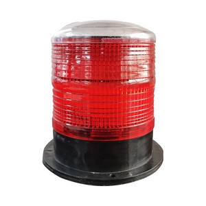Solar-Driven Road LED Traffic Light Yellow and Red Flashing Durable Aluminium and PC Material Warning Light