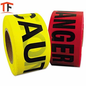 Durable Red Danger Barricade Tape PE Warning Tape