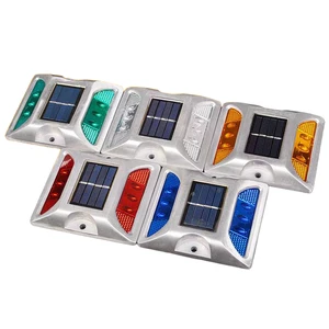 Traffic Warning LED Flashing Solar Aluminum Road Stud
