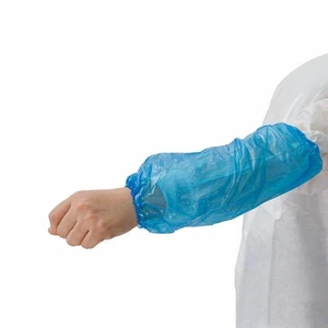 Restaurant Over Sleeves Arm Protector Disposable Plastic Sleeve Covers Blue