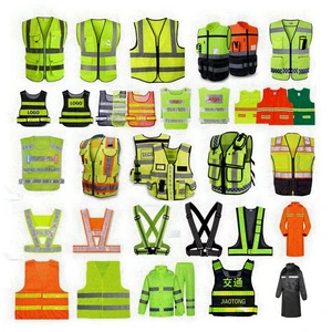 Safety Workwear Industrial Clothing Long Raincoat Suit Jacket for Men Reflective Bike Mesh Work Vest With Pockets