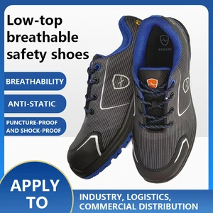 Labor Shoes Wearresistant Men's Breathable Anti-smashing Anti-piercing Lightweight Comfortable Protective Safety Shoes Wholesale