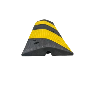 Portable Yellow & Black Twill Style Rubber Speed Bump for Home and Office Use