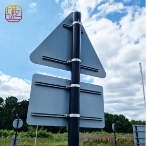 Outdoor Aluminum Reflective Traffic Signs Solar-Caution Warning Road Safety Poster Sidewalk Shop Sign Board for Street Safety