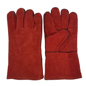 Anti- Cut Cowhide Gloves Long Cuff Welding Safety Gloves For Industrial Protection