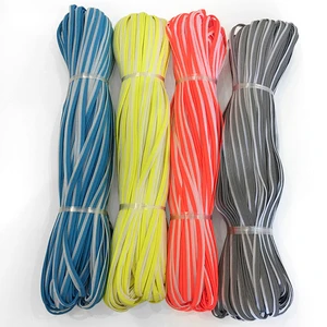 High Quality Reflective Piping 100% Polyester or TC Silver Colorful Reflective Strip Fabric for Garment or Bag and Hat