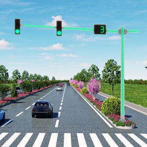 LED Traffic Light for Traffic Road Safety with Full Screen Lamp PC Materials and OEM Size Solar Power Traffic Light
