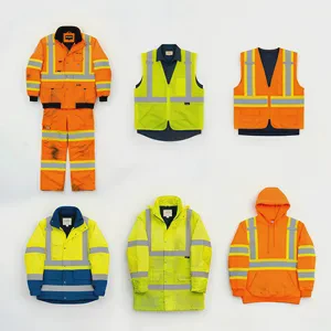 Custom Reflective Long Sleeve Safety Shirts Safety Clothing Waterproof Suits Wear Security Clothes High Visibility Coat Jacket