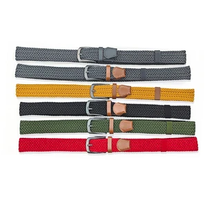 Premium Elastic Braided Belt Multi-color Solid Color Stretch Braided Belt Woven Belt No Hole Design Ready To Ship In Stock