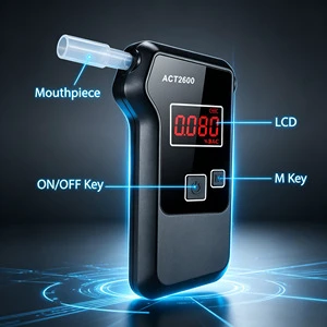 Cheap LCD Digital Display Fuel Cell Alcohol Tester breath alcohol tester portable breathalyzer quality alcohol tester portable