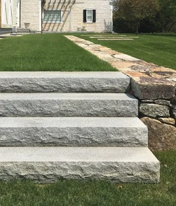 Natural Light Gray Granite Paving Treads Kerbs/Curbstones-Exterior Use Modern Design