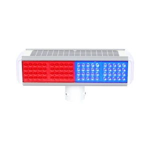Traffic Integrated Solar Flash Warning Barricade Light LED Red Blue Flash 1000m Visibility Wind Resistance Intersections for