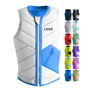 Custom Wakeboard Vest Neoprene Buoyancy Life Jacket Impact Vest Lightweight Surf PWC For Jet Boat Ski Sailing Water Sport Adult