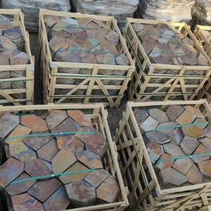 Natural Yellow Slate Stepping Stone Eco-Friendly Outdoor Paving Stone Random Shape Factory Direct Supply From Nanjing Factory