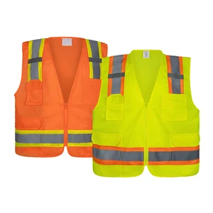 Wholesale Security Vest Construction High Visibility Work Reflector Clothing Signaling Safety Reflective Vests