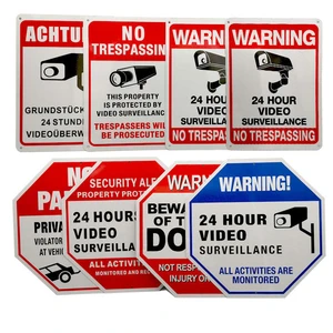 Hot Selling Securun Beware Of Dog Sign Aluminum Custom Octagon Shaped Sign With Cutting Service Custom Sizes Available
