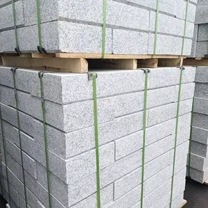 Natural Granite Curbstone Sesame-Gray Paving Stone Edging Stones Shoulder Materials High Strength 83.27 Hardness 7.4