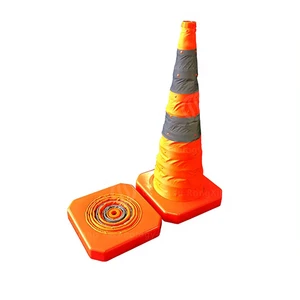 Collapsible Traffic Safety Reflective Cone With LED Warning Light and Security Emergency Safety Kit Tool Case