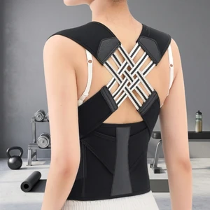 Premium AOFIT Adjustable Straps Spandex Nylon Eco-Friendly Breathable Flexible Posture Corrector Back Support Belt Protection