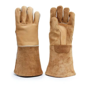 Low Price High-Quality Cowhide Leather Welding Gloves with Anti-Cut, Anti-Heat, and Anti-Impact Safety Features