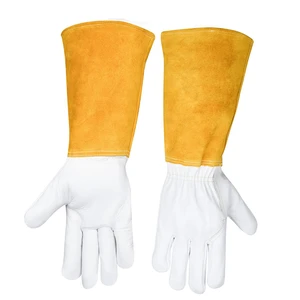 Latest Leather Welding Gloves | Long Cuff, Fire Resistant & Safety Work Gloves Made In Pakistan