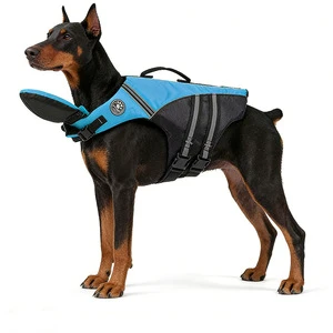 Premium Dog Life Jacket Strong Lifting Handle, Reflective Safety Strips & High Buoyancy For Summer Water Fun