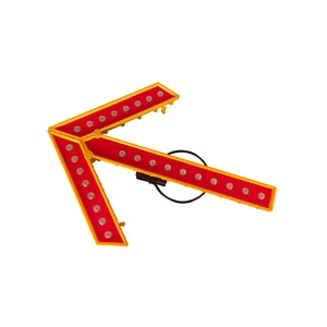 Sign Safety Road Reflective Red Traffic Cone Flashing Direction Folding 26 LED Arrow Warning Light