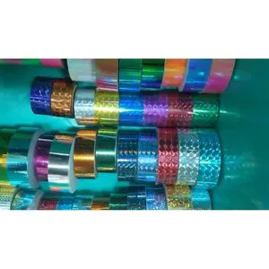 Prismatic Holographic Effect Eco-Friendly Industrial Use Reflective Self-Adhesive Tape with Colorful PET Material