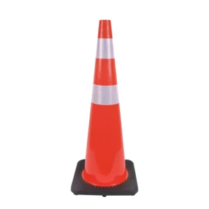18-Inch Orange PVC Reflective Traffic Cones Highway Safety Stackable PE Traffic Warning Products
