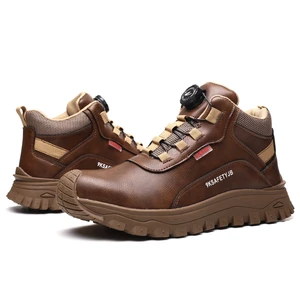 Insulated Leather Low Cut Labor Protection Shoes Anti Smashing Anti-Piercing Long-Lasting Wear-Resistant Lightweight Shoes