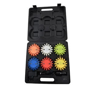 Portable Plastic Box-Type Roadblock Safety Traffic Warning Lights Flashing Reflective No Power Required Construction Zones