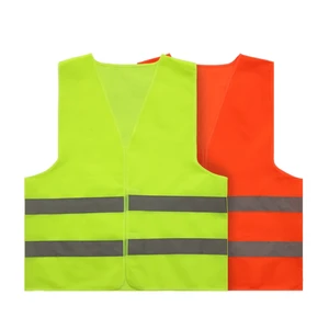 Reflective Vest Anti-UV Anti-static Woven Polyester Regular Fit Respirator Pack Night Walking Safety Construction Engineering
