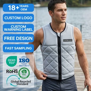 Water Sports Impact Vest For Surf Wakeboard PWC Neoprene Life Jacket PVC Foam Protection Jet Boat Water Ski Life Vest