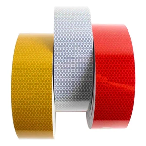 5cm High Intensity Grade PET White Glass Bead Reflective Tape Sticker High Visibility Strong Adhesive Reflective Tape For Truck