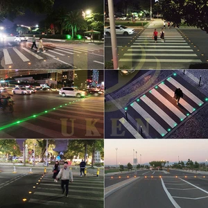 Cast Aluminum IP68 Waterproof Mains Powered LED Pavement Light In-road Traffic Marker