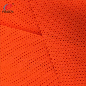 Knitted Dry Fit Fluorescent 100% Polyester Mesh Fabric for Reflective Vest Fabric