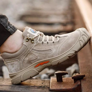 Steel Toe Pigskin Oxford Work Shoes Anti-smash Anti-puncture Non-slip Safety Footwear for Men OEM Factory