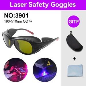 Eye Protection Custom CE 190-510nm OD7 Anti-Scratch Laser Protective Eyewear For UV Engraving Marking Equipment Laser Safety