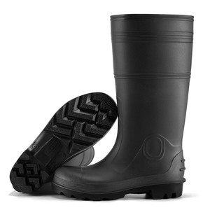 Steel Toe & PVC Men's Rain Boots - Waterproof Mud Proof Work Boots for Gardening, Fishing & Heavy Outdoor Jobs (ODM/OEM)