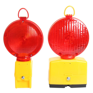 Construction Light Traffic Solar Powered Safety Road Barricade LED Warning Light Portable Traffic Signals