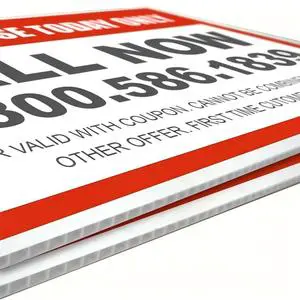 Corrugated Plastic Yard Signs Corflute Board Waterproof Durable For Real Estate Campaign And Bandit Sign Use