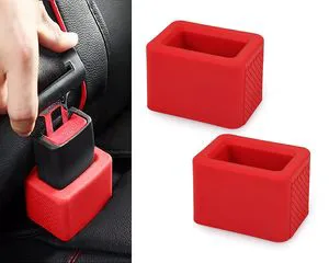 Car Seat Belt Buckle Holder Buckle up Car Seatbelt Guard Seat Belt Holder Durable Silicone Material Car Accessories for Kids