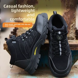 2026 Cross-border New Labor Protection Shoes Lace-free One-second Wear Take-off Anti-smashing Anti-piercing Safety Shoes