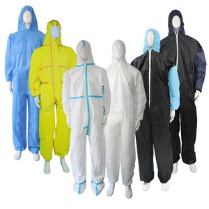 Microporous Waterproof Impervious Disposable Chemical Protective Antistatic Disposable Coverall Hazmat Suit in White