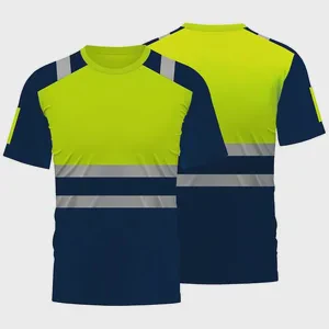 Safety Working ClothingHigh Visibility Summer Work T-Shirt Breathable Reflective Safety Clothing Quick Dry Hi Vis Shirts