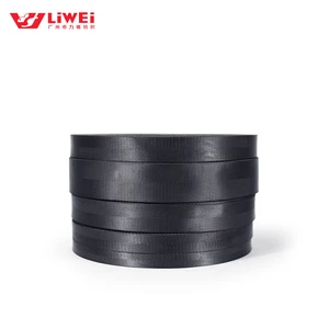 Black 50mm Car Safety Seat Belt with Imitation Nylon Webbing Polyester Nylon Webbing Strap and Tape Enhanced Car Security