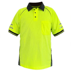 Hot Selling Breathable Waterproof Safety Shirt Security Vest Work Hi Vis Reflective Shirts for Men Customized Logo Fabric