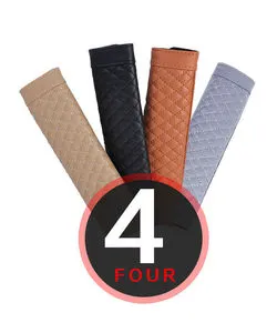 CR Hot Selling Leather Soft Comfortable Safety Car Seat Belt Shoulder Pad Straps Cover Universal Fit 4 Interior Accessories