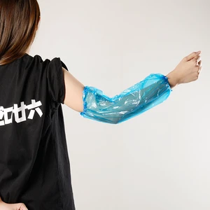 PE Hand Sleeves Disposable Protective Arm Sleeve Dust Proof Sleeves Protectors with Elastic Cuff
