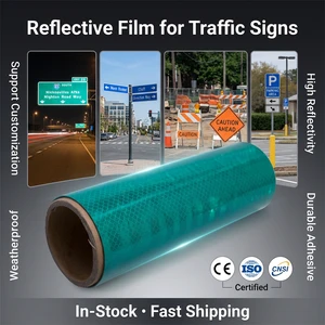 Micro Prismatic High Visibility Reflective Vinyl & Sheeting Sticker China Self-Adhesive for Road Safety